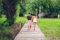 Couple having problem while sitting in nature Royalty Free Stock Photo