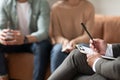 Couple having therapy session with male professional Royalty Free Stock Photo