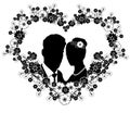 couple in a heart 2 Royalty Free Stock Photo