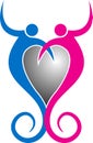 Couple heart logo