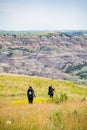 Hikers Enjoying the Badlands of North Dakota