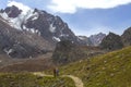 Hiking in the Ala Tau Mountains near Almaty, Kazakhstan Royalty Free Stock Photo