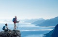 Couple hiking