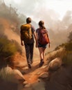 A couple hiking together hand in hand exploring different terrains and dimensions of their relationship Psychology