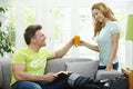 Couple at home Royalty Free Stock Photo