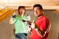 Couple in home improvement Royalty Free Stock Photo