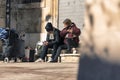 Homeless in Marseille, France Royalty Free Stock Photo