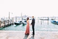 Couple on a honeymoon in Venice Royalty Free Stock Photo