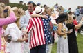 Couple hugging at The Virginia Gold Cup