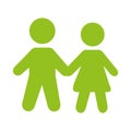 Couple human figure silhouette icon