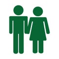 Couple human figure silhouette icon