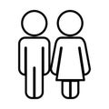 Couple human figures icon