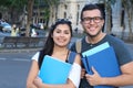 Couple of international students abroad