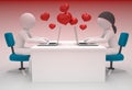 Couple internet chat and love concept Royalty Free Stock Photo