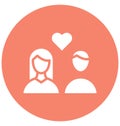 Couple Isolated Vector Icon that can be easily modified or edit Couple Isolated Vector Icon that can be easily modified or edit Royalty Free Stock Photo