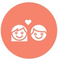 Couple Isolated Vector Icon that can be easily modified or edit Couple Isolated Vector Icon that can be easily modified or edit Royalty Free Stock Photo