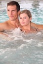 Couple in jacuzzi Royalty Free Stock Photo