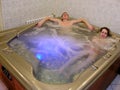 Couple and Jacuzzi Royalty Free Stock Photo