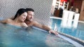 Couple in jacuzzi Royalty Free Stock Photo