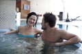 Couple in jacuzzi Royalty Free Stock Photo