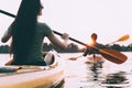 Couple kayaking. Royalty Free Stock Photo