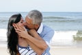 Couple kissing on the beach Royalty Free Stock Photo