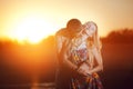 Couple kissing on the beach Royalty Free Stock Photo