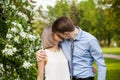 Couple kissing. Boy and girl, romantic vacation Royalty Free Stock Photo