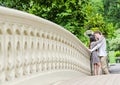 Couple Kissing In Central Park In New York City
