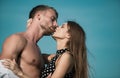 Couple kissing outdoor. Couple in love kiss. Romantic and love concepr. Lovely happy couple kiss and hugs. sensual kiss Royalty Free Stock Photo