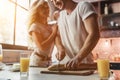 Couple on kitchen