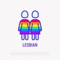 Couple of lesbians holding hands each other Royalty Free Stock Photo