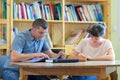 couple in library