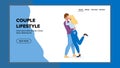 Couple Lifestyle And Loving Relationship Vector illustration Royalty Free Stock Photo