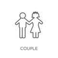 Couple linear icon. Modern outline Couple logo concept on white