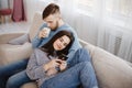 Couple in living room