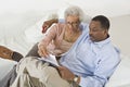 Couple Looking At Bills Worried With Home Finances Royalty Free Stock Photo