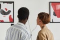 Couple Looking at Modern Art Royalty Free Stock Photo