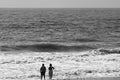 Couple looking out at the Atlantic Ocean