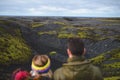 Couple Looking at Volcanic Vent