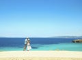 Couple in love on the beach Royalty Free Stock Photo