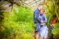 Couple, love, botanical garden Royalty Free Stock Photo