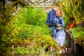 Couple, love, botanical garden Royalty Free Stock Photo