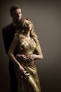 Couple in Love, Fashion Model Man and Woman Beauty Portrait Royalty Free Stock Photo