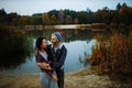 Couple In Love Have A Romantic Time In Autumn Park Royalty Free Stock Photo