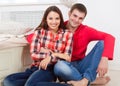 Couple in love at home