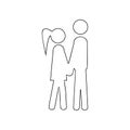 Couple in love icon. Element of Love for mobile concept and web apps icon. Outline, thin line icon for website design and Royalty Free Stock Photo