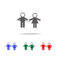 couple in love icon. Elements of Valentine's Day in multi colored icons. Premium quality graphic design icon. Simple icon for web Royalty Free Stock Photo