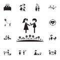 couple in love on a lawn icon. Detailed set of Family icons. Premium quality graphic design sign. One of the collection icons for