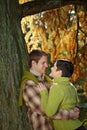 Couple in love in park Royalty Free Stock Photo